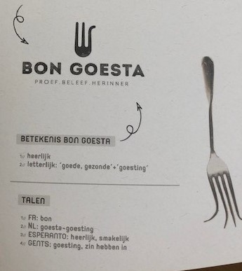 Logo brochure Bon Goesta Esperanto